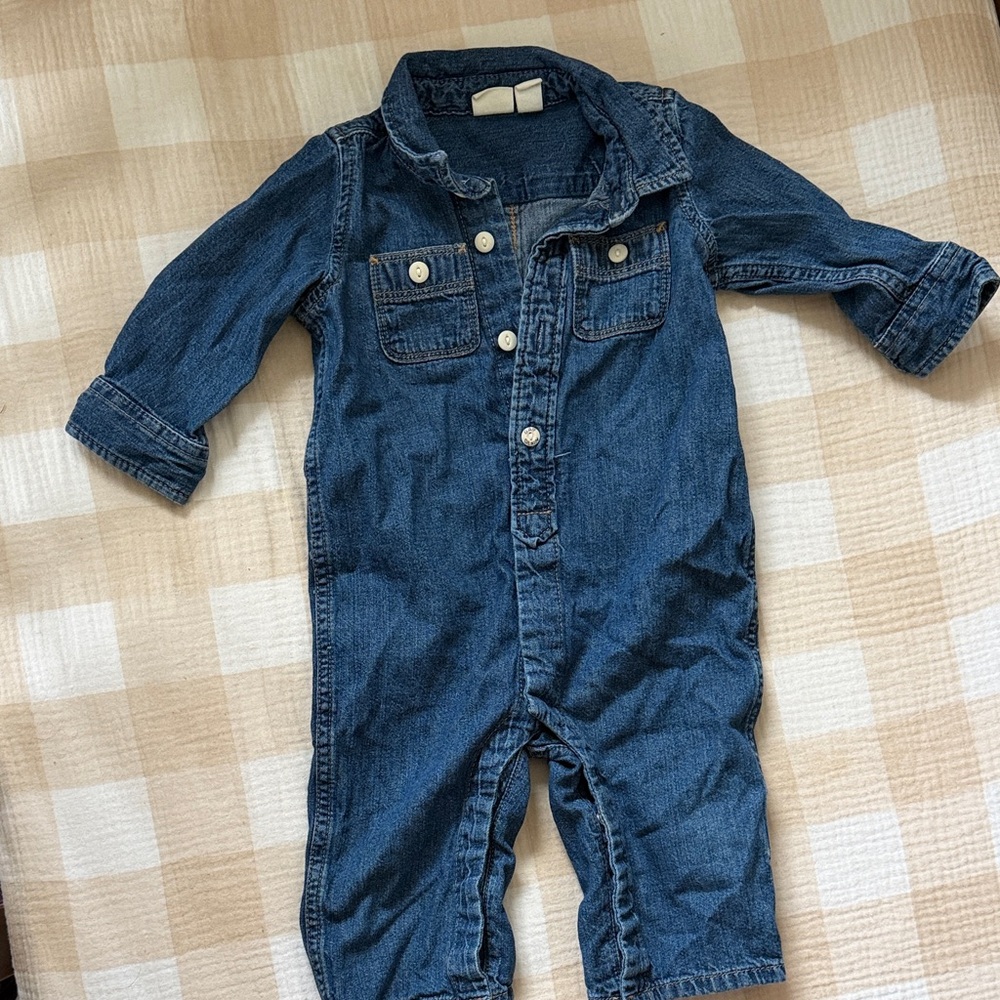 Baby Gap denim coveralls
